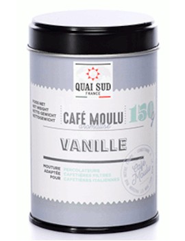 Café aromatisé Vanille en boîte métal 150 grs
